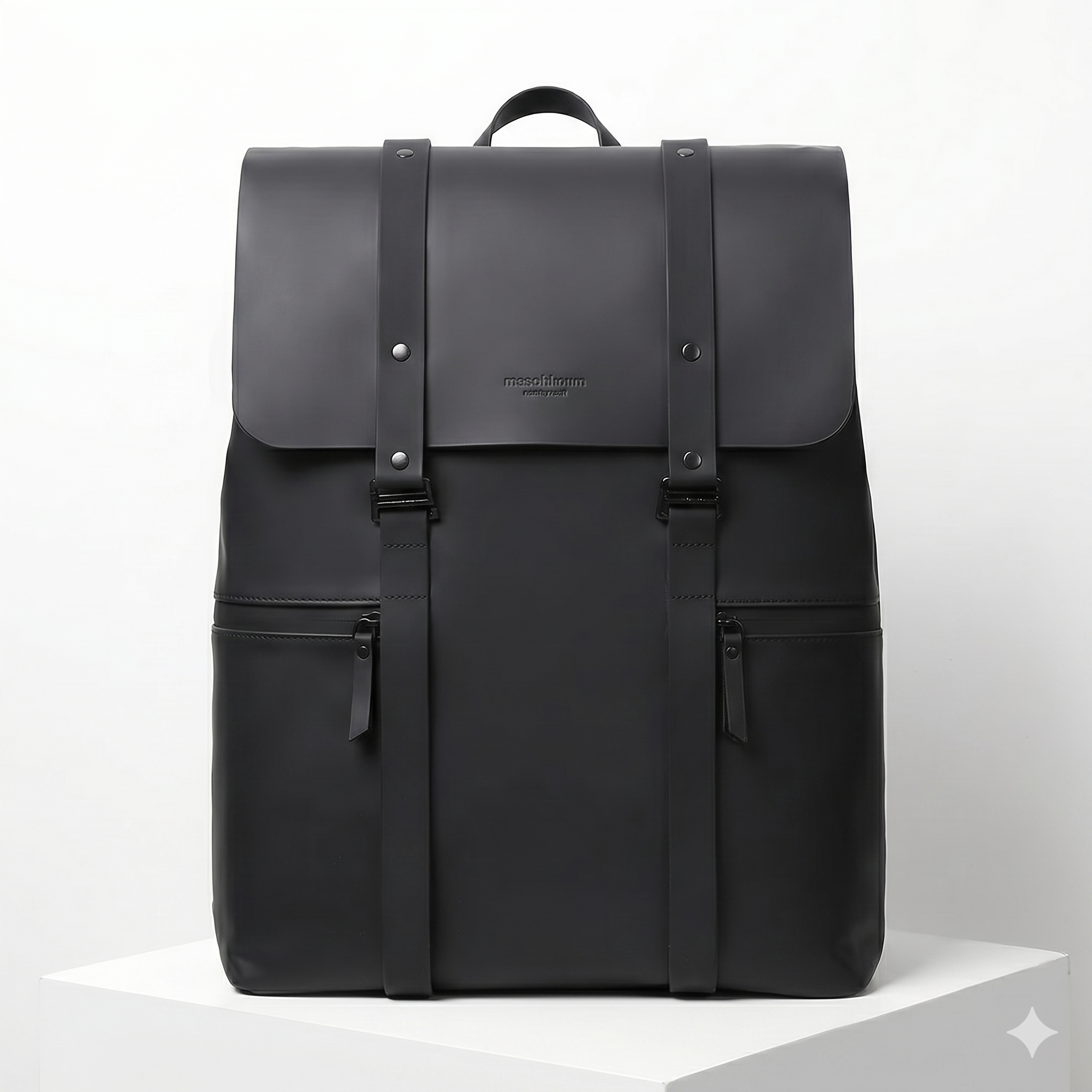 Atom Basics LuxeGrid Flap Backpack - Black