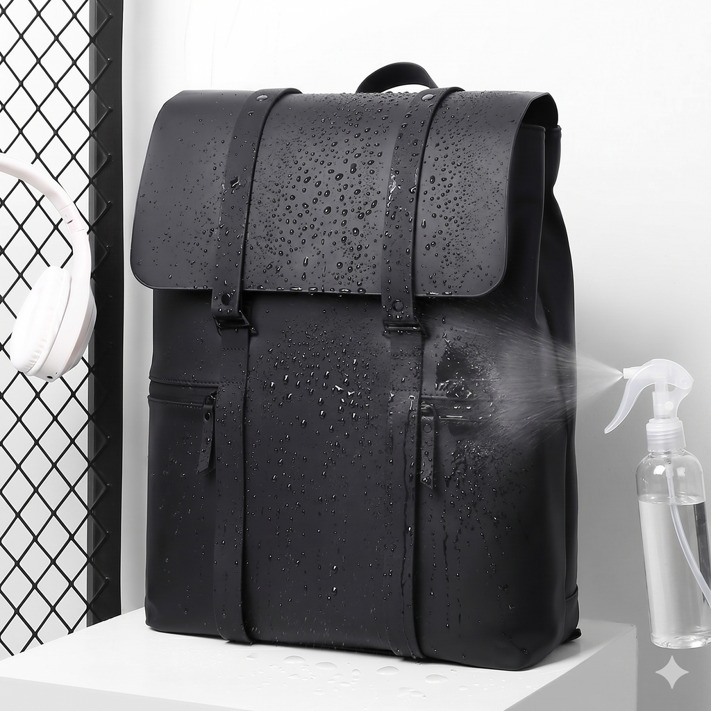 Atom Basics LuxeGrid Flap Backpack - Black