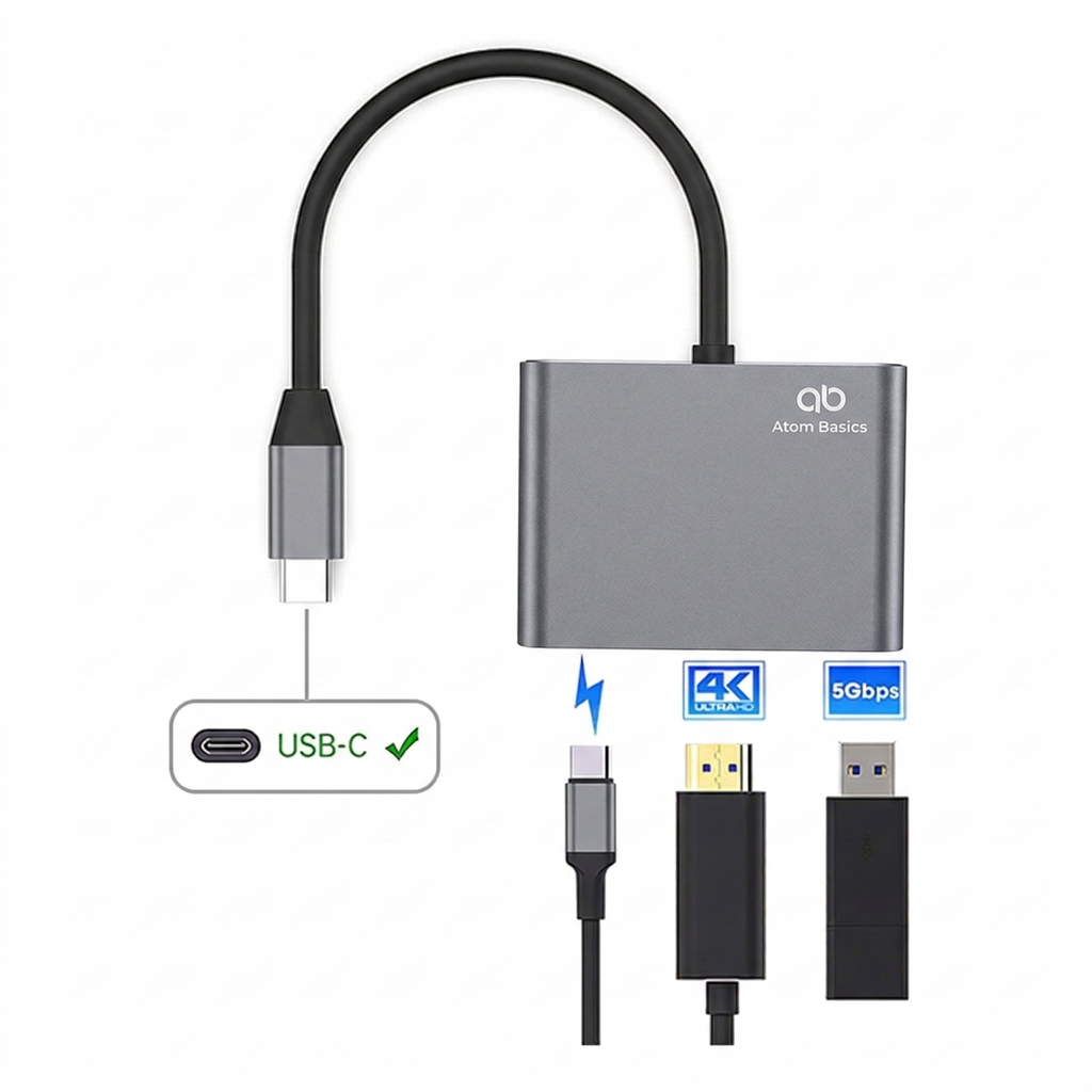 Atom Basics USB-C Multiport Adapter