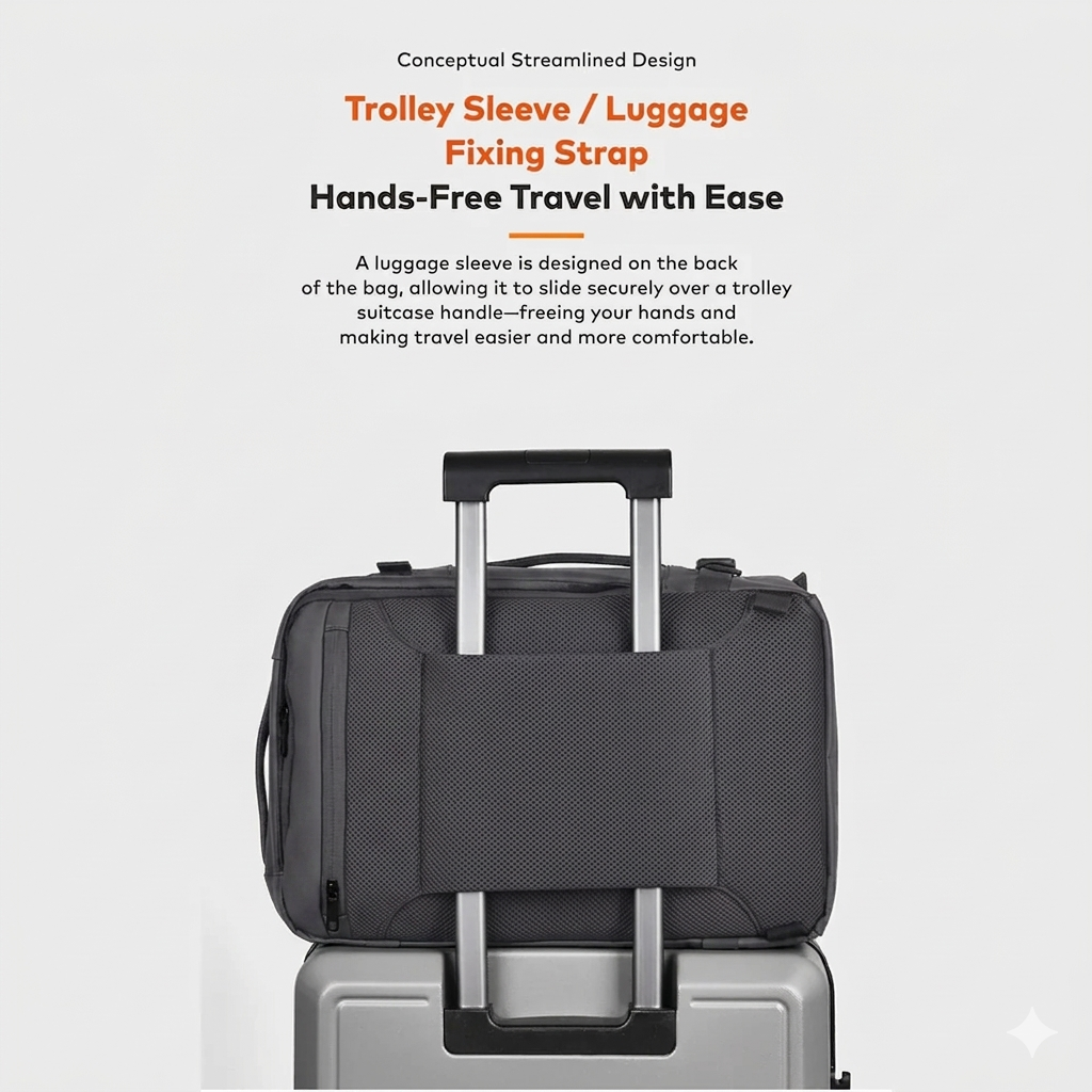 Atom Basics FlexCarry Convertible Travel Backpack - Grey