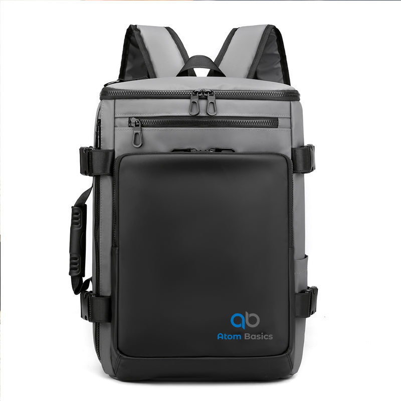 Atom Basics ProShield Utility Laptop Backpack - Black and Grey