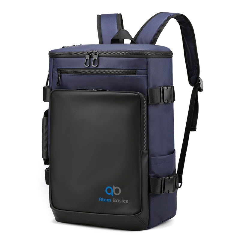 Atom Basics ProShield Utility Laptop Backpack - Black and Blue