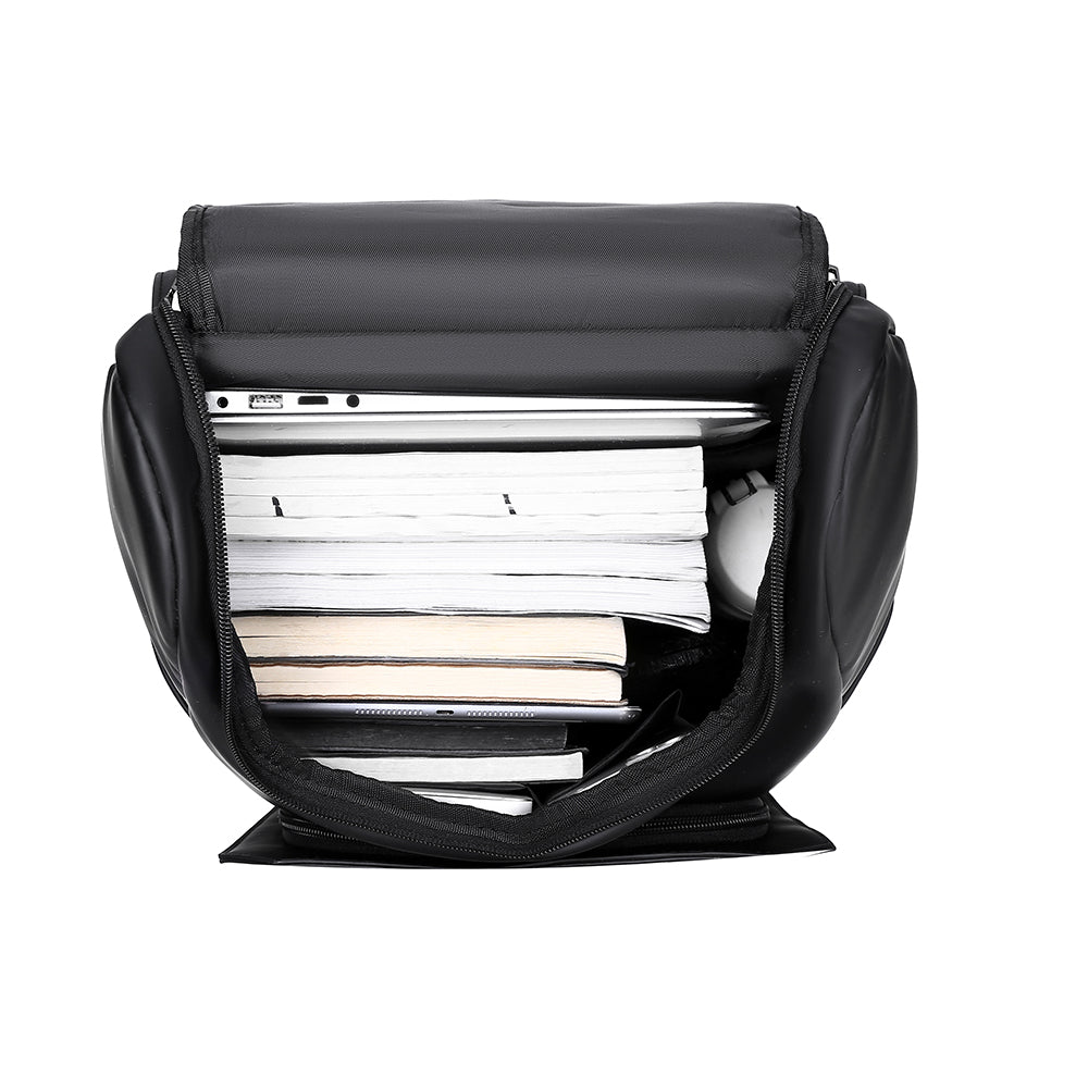 Atom Basics HeritageFlap Classic Backpack - Matte Black