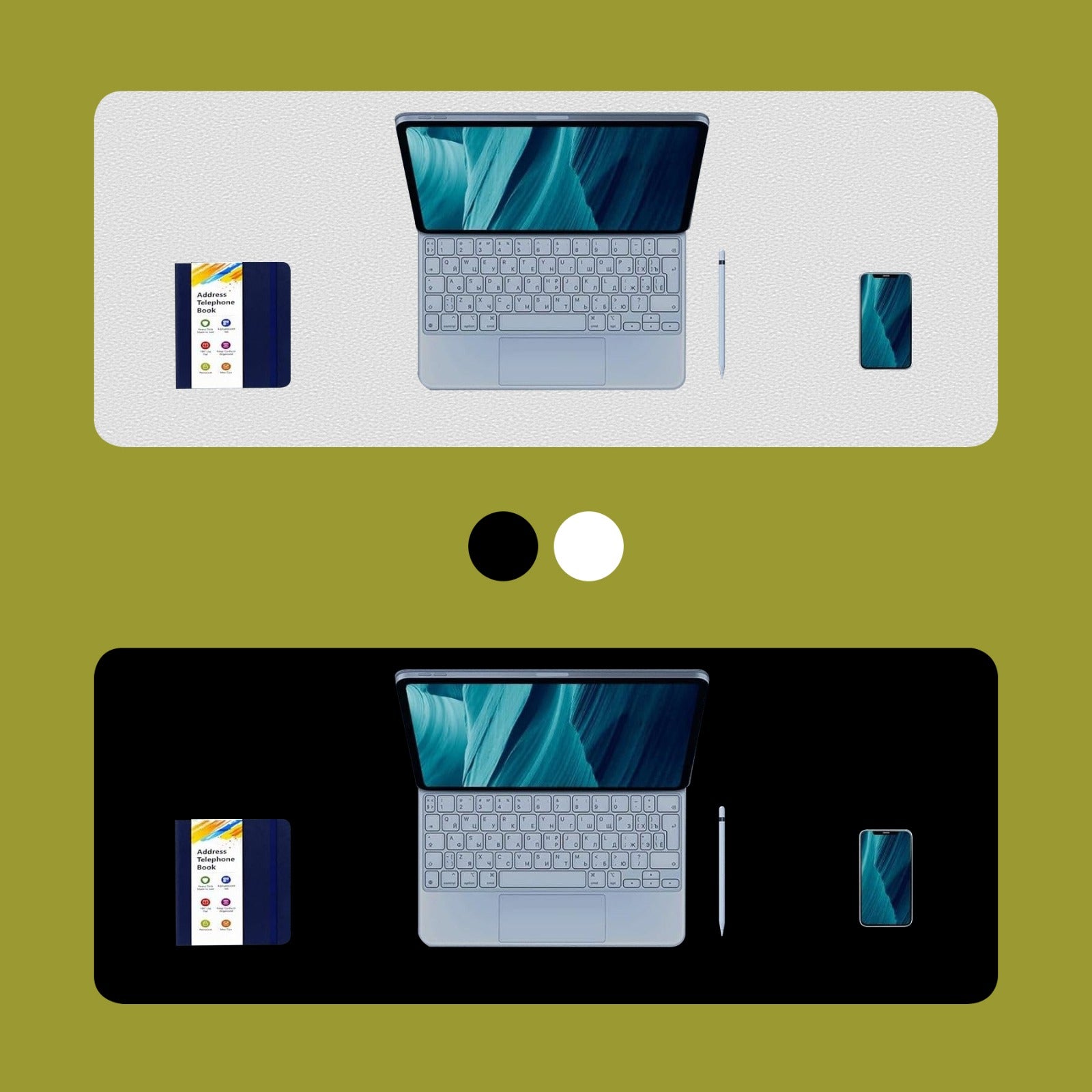 Atom Basics Premium Desk Mat – Dual Tone Executive Edition