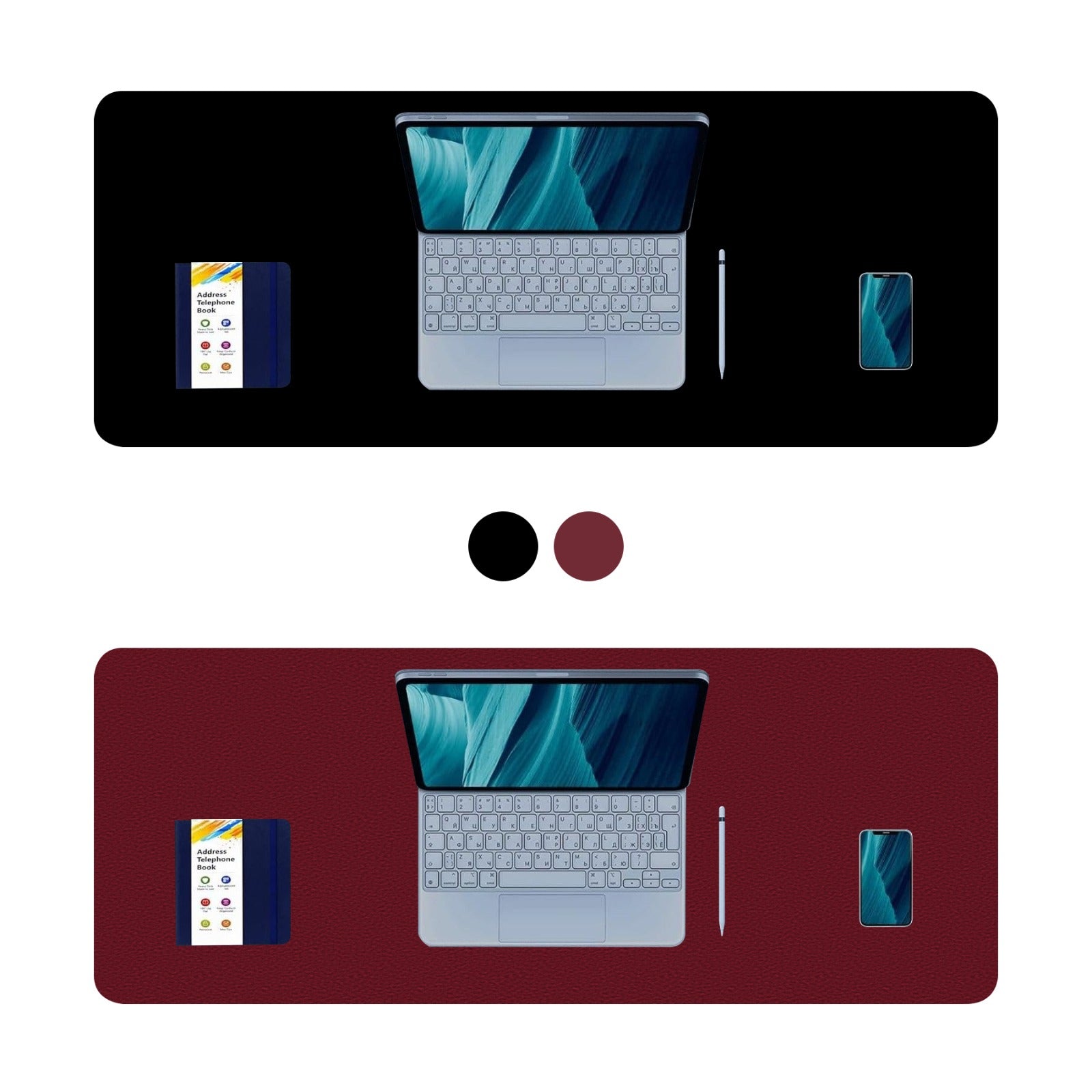 Atom Basics Premium Desk Mat – Dual Tone Executive Edition